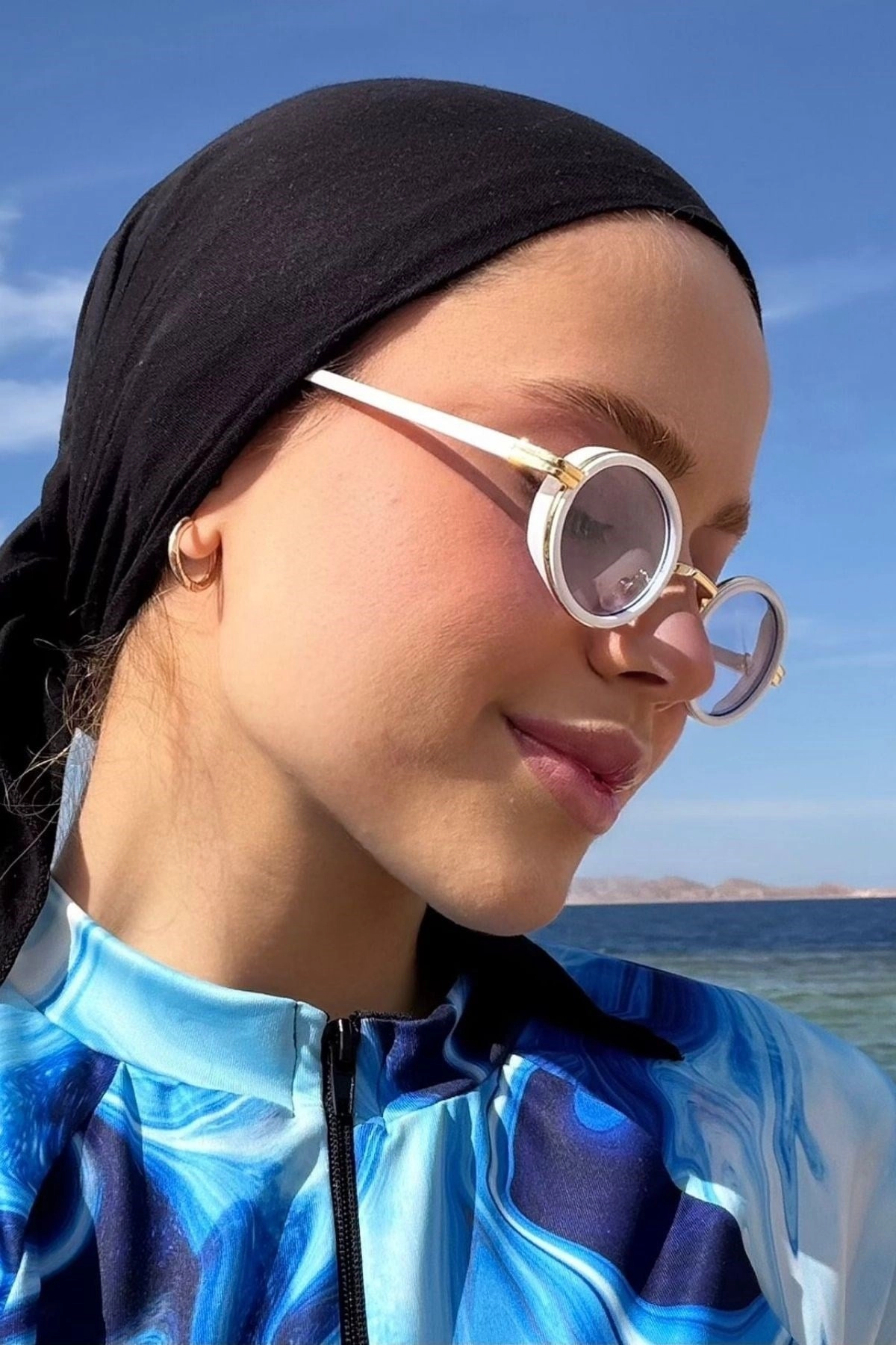 Yuvarlak gözlük beyaz(1022)